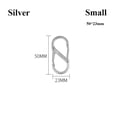 thumbnail image 1 of 4 Colors Outdoor Tool With Lock Aluminum Alloy Anti-Theft Buckle S Type Carabiner Camping Backpack Buckles Mini Keychain Hook SILVER 50X23MM, 1 of 1
