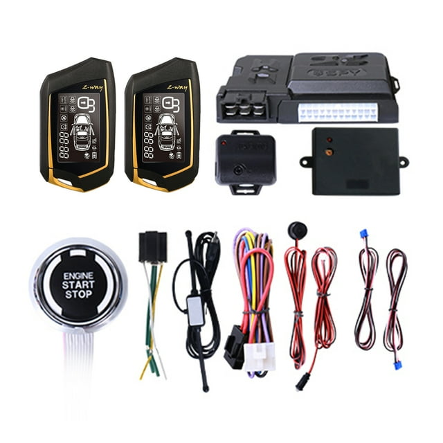Car Theft Alarm Remote Starter System PKE Keyless Entry BT Remote