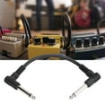 thumbnail image 3 of 6 Inch Guitar Patch Cable Right Angle Metal Connectors Space Saving for Pedalboard Connections, 3 of 7