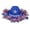 Dark Blue, variant on Patriotic Sequin Cowboy Hat with LED Lights - 4th of July Western Party Hat for Women, Red White and Blue Glitter Cowgirl Hat with Tinsel Trim & American Flag Star