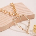 thumbnail image 5 of NICKSUN Y2k Large Hollow Heart Necklaces for Women Big Chunky Heart Pendant Necklace Exaggerated Layered Double Hearts Gold/Silver Beaded Choker Necklace Dainty Statement Jewelry Gift, 5 of 8