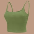 thumbnail image 5 of DuoJiaJ Women's Comfortable And Summer New Square Neck Rib Sports Breathable Fitness Tank Top Bra Wireless Bras Green, 5 of 5