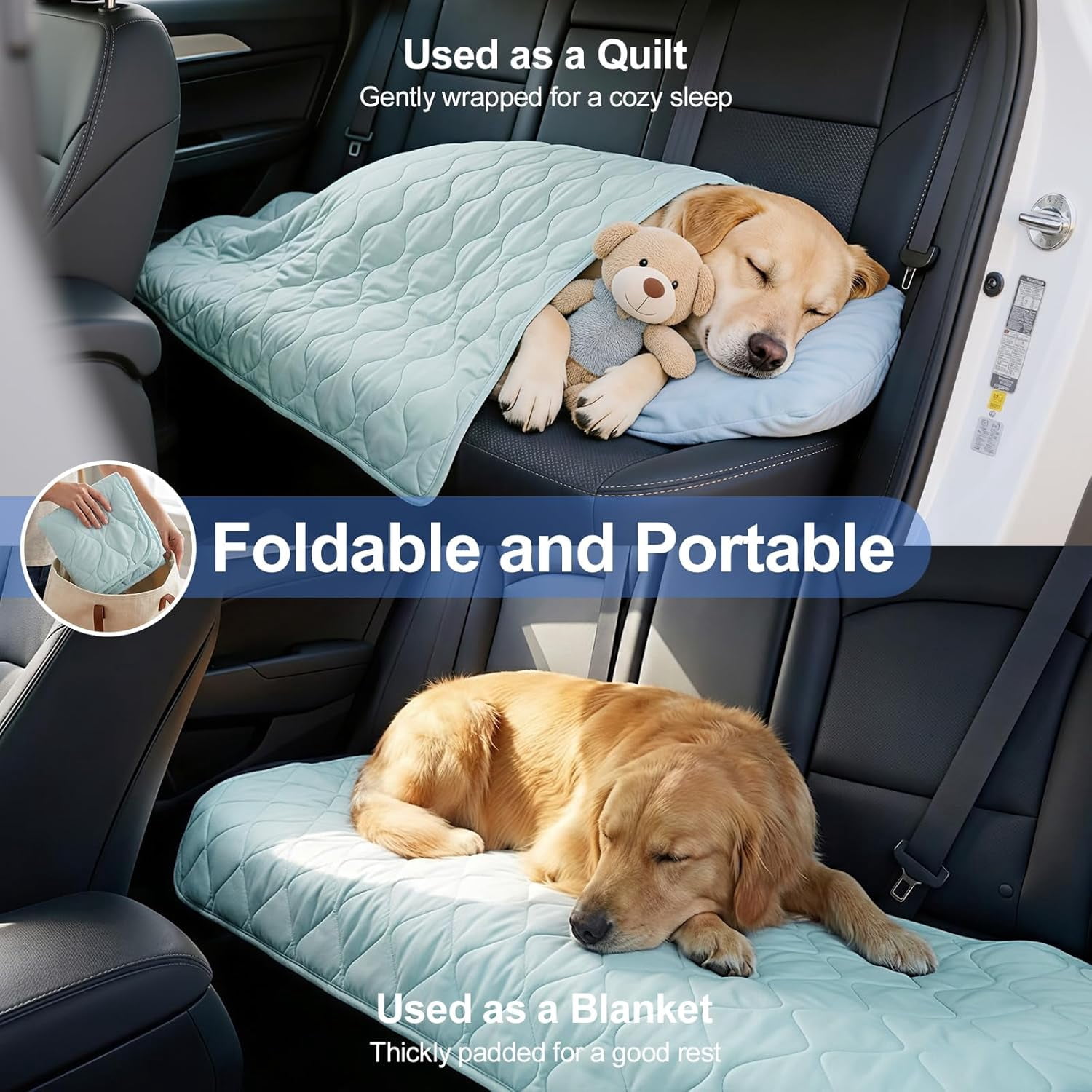 Tivray Cooling Dog Blanket, Q-MAX>0.4 Cooling Blanket for Dogs, Washable Lightweight Quilt for Pets, Summer Cool Throw for Hot Sleepers, 50"×60", 2XL, Blue