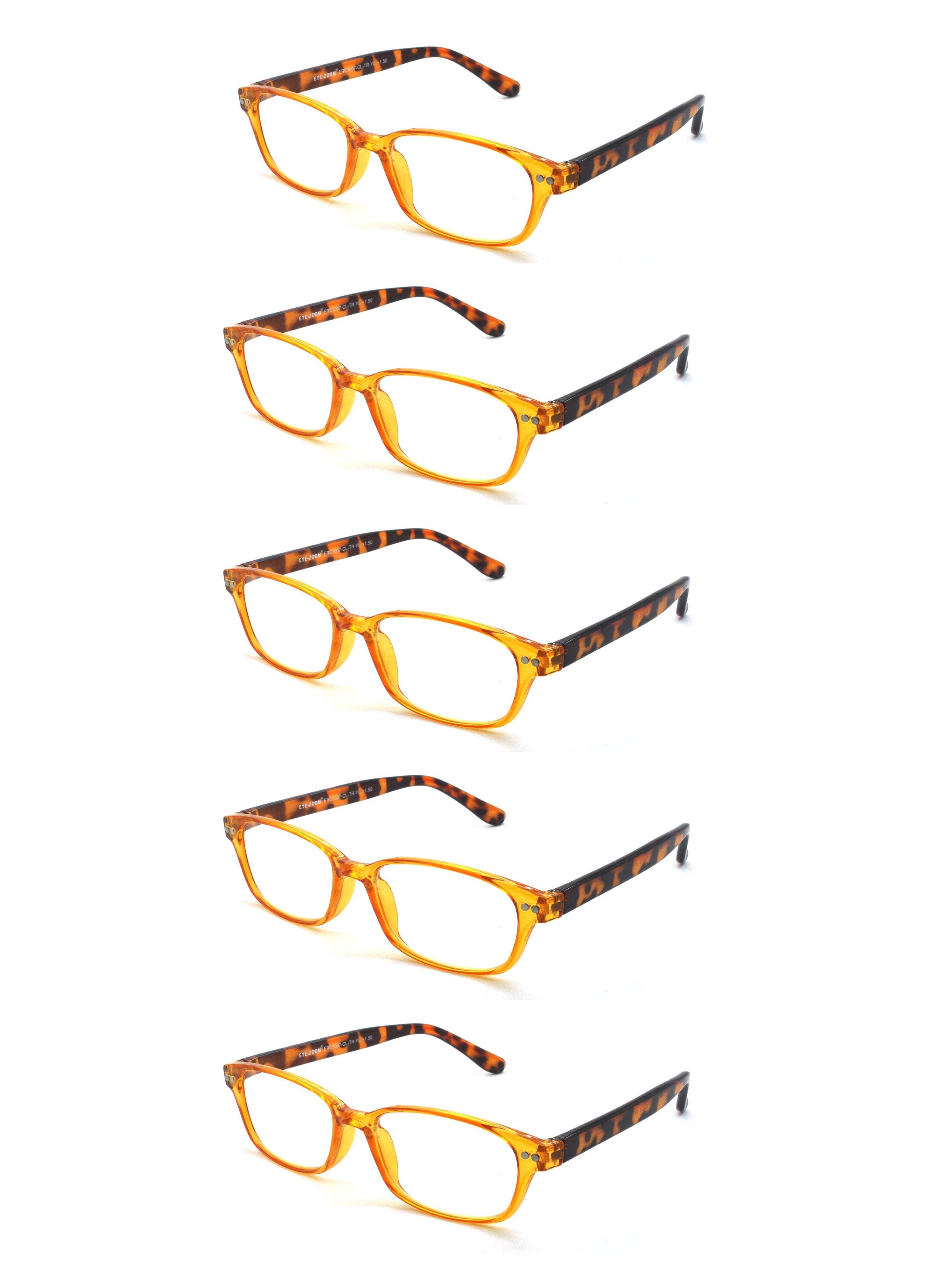 Readers Eyeglasses EYE ZOOM 5 Pack Ladies Plastic Fashion Reading