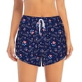 thumbnail image 2 of Rateoe Bone And Star For American Printed 2 in 1 Women's Workout Shorts for Athletic Gym Running Shorts with Phone Pockets-Large, 2 of 7