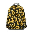 thumbnail image 3 of Black Sunflower Backpack for School,Cute School Bag,Schoolbag with Adjustable Shoulder Straps & Padded Back,15.3"x11"x7.1"., 3 of 6