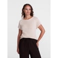 thumbnail image 2 of Scenario Women's and Women's Plus Pullover Rollneck Lightweight Sweater with Short Sleeves, Sizes XS-4X, 2 of 6