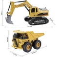 thumbnail image 3 of Joyfy 2 PCS Remote Control Excavator Construction Toys for Boys 3 5, Powered RC Excavator & RC Dump Truck Full Function Construction Vehicles Toys with Shovel, Christmas Birthday gift for Kid 5-8-12, 3 of 8