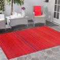 thumbnail image 3 of Erbanica 8' x 10' Red Stripes Indoor Outdoor Reversible Plastic Rug, 3 of 6