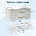 thumbnail image 2 of Modern Floating Bathroom Vanity Set, Wall Mounted Cabinet with Large Soft-Close Drawer and Gold Handle, Space-Saving Design, 2 of 7