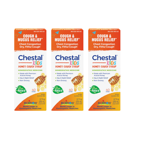 Boiron Chestal Kids Honey Cough Syrup 6.7 fl oz Liquid (3 pack)
