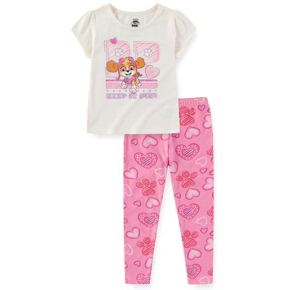 Paw Patrol Nickelodeon Skye Short Sleeve T-Shirt and Legging Pants Set (Girls), 2 Piece Set, Sizes 3T-6X
