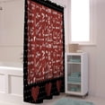 thumbnail image 3 of Valentine''s Day Shower Curtain Love Word Heart Shape Shower Curtains for Bathroom Decor Polka Dot Black Red Bath Curtains Sets with Hooks for Valentines Day Home Decor Waterproof Standard 72" X 72", 3 of 6