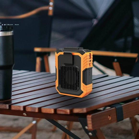 Ventilador De Cintura Portátil Ventilador Colgante De Cintura Manos Libres Para Jardinería Viajes Al Aire Libre Naranja perfecl  Abanico de cintura