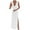 White, variant on Fesfesfes Women Gowns Casual England Loose Sleeveless Solid V-Neck Floor-Length Dress