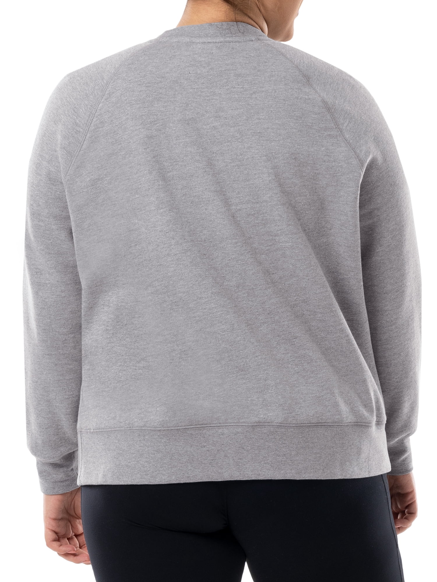 Terra & Sky Women's Plus Size Fleece Sweatshirt, Available in 1,2, and 3- Packs, Size 0X-4X