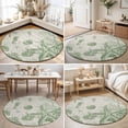 thumbnail image 4 of Round Area Rugs 3.3Ft, Sage Green Starfish Non-Slip Washable Circle Rugs Carpet, Coastal Nautical Seahorse Conch Indoor Outdoor Rug Floor Mats Throw Runner for Bedroom Living Room Bathroom, 4 of 8