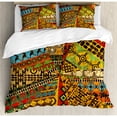 thumbnail image 3 of Ambesonne African Grunge Collage with Ethnic Motifs Tribal Ancient Traditional Art Ornate Geometric Duvet Cover Set, 3 of 3