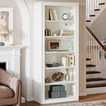 thumbnail image 3 of Finmind 6-Tier Freestanding Bookcase,  75 Inch Tall Modern Bookshelf Open Display Storage Shelves for Living Room, Home Office, Bedroom, White, 3 of 7