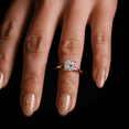 thumbnail image 4 of Diiro Princess Cut Moissanite Diamond Ring, Solitaire Engagement Ring for Women in Vermeil Yellow Gold, Classic 4 Prong Promise Ring, Wedding Promise Ring, 4 of 8