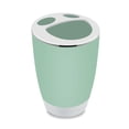 thumbnail image 6 of HERCHR 6Pcs Bathroom Accessory Set, Plastic Household Gift  Set Lotion Bottles, Toothbrush Holder, Tooth Mug, Soap Dish, Toilet Brush, Trash Can, Rubbish Bin, 6 of 7