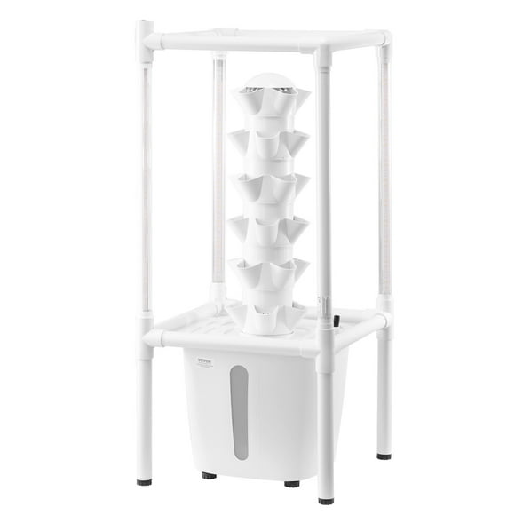 VEVOR Hydroponic Growing System with Grow Light 30 Pods Indoor Hydroponic Tower Garden