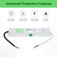 thumbnail image 3 of yeacher Outdoor IP67 Waterproof Power Supply for LED Lighting, 12V 20W Output with Overload & Short Circuit Protection, AC90-250V Input, 3 of 7