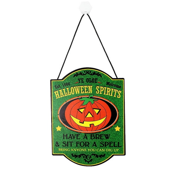 Bewildely Letrero de Luz LED de Halloween 30V Trick or Treat Patrón de esqueleto Colgador con cuerda Colgante de ventana para puerta Jardín Patio Kits de decoración para fiestas Tipo 8 Bewildely HA063929-08