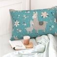 thumbnail image 4 of Balery Teal Mama Llama Funda de Cojín Estampada, Regalos para Mujeres, Regalos de Amor para Ella, Regalos para Novia o Esposa, Funda de Almohada-14"x20", 4 of 6