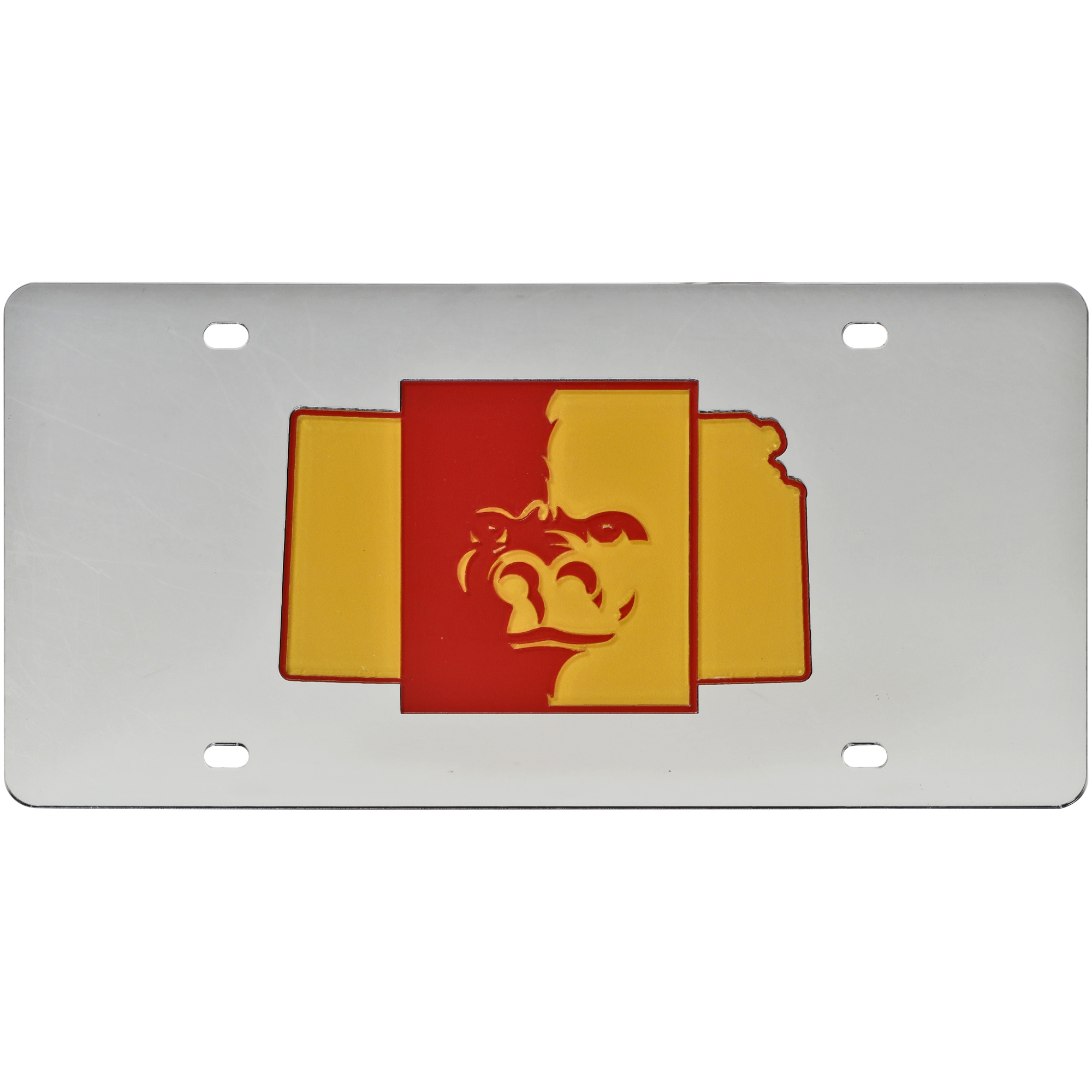 Pittsburg State Gorillas Acrylic State Shape Silver Mirror License