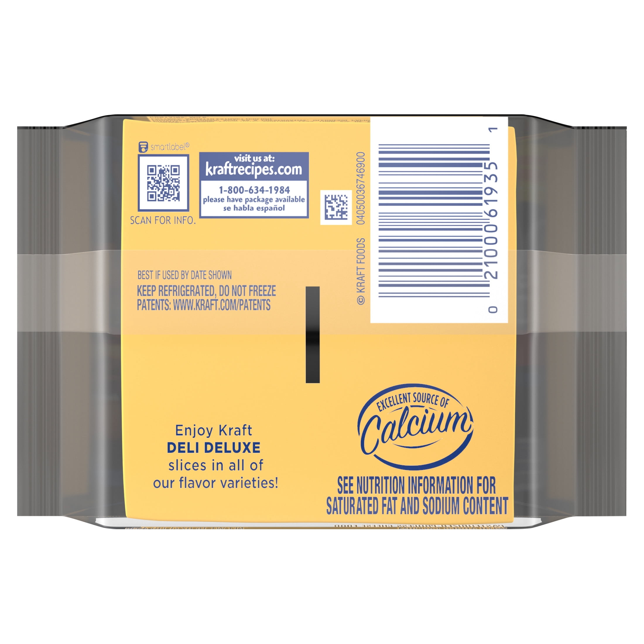 Kraft Deli Deluxe American Cheese Slices, Individually Wrapped, 16 oz Pack, 24 Slices
