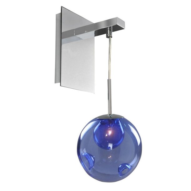 Kalco Lighting Meteor Unique 1 Light Contemporary Glass Wall Bracket in  Chrome - Walmart.com