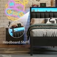 thumbnail image 4 of Satifur Full Bed Frame with Upholstered Headboard, Steel Slats Support, No Box Spring Needed, 4 of 9