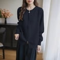 thumbnail image 3 of Hrsba Oversized Cardigan Sweaters for Women Solid Color Long Sleeve Casual Knit Sweater Outerwear, 3 of 5