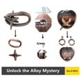 thumbnail image 2 of Classic Metal IQ Mind Brain Teaser Alloy Magic Baffling Puzzles Game Educational Toys Gift for Children Adult Boys Set of 6PCS6 Kinds 18 Deng Xun unisex, 2 of 2