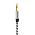 thumbnail image 3 of Naierhg 3.5mm Male to Male AUX Car Audio Recording Cable Colorful Braided Wire Metal Silver, 3 of 7