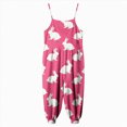 thumbnail image 6 of Toddler Girl Clothes Summer Romper Cute Print Sleeveless Short Jumpsuit Overall with Pockets Kids Summer Outfits Toddler Girls Clothes 12 18 24 Months 2T 3T 4T 5T 6T 7T 8T 9T 10T,Hot Pink,5-6 Years, 6 of 6