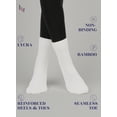 thumbnail image 3 of Hugh Ugoli Mid Ankle Diabetic Socks for Women, 4 Pairs, White, Size: 10-12, 3 of 6