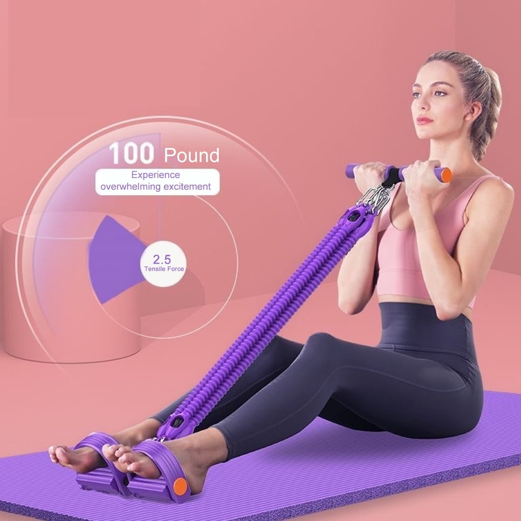 Full Body Sculpting Exercise Equipment Nonslip Foot Pedals Resistance Band For Safe Training