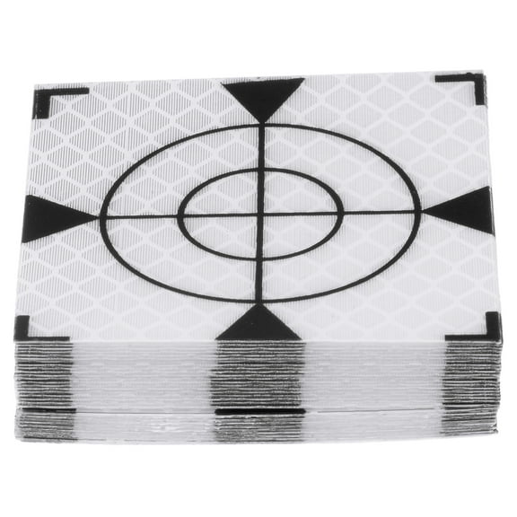 Uxcell 30pcs Survey Reflector Sheets 60x60mm Self-adhesive Reflective Tape Survey Target Mark, Silver Tone
