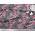 thumbnail image 3 of Soimoi Polyester Crepe Fabric Leaves & Tulip Flower Print Fabric by Yard 52 Inch Wide, 3 of 3