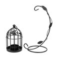 thumbnail image 3 of Farol de jaula de pájaros negro Centro de de boda Vela Titular de la luz del té DIY Zulema Porta vela, 3 of 7