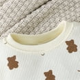 thumbnail image 6 of Odeerbi 6M-2Y Infant Boys Girls Cotton Outfits Bear Print Long Sleeve Sweatshirt Jogger Pants Two-piece Set Casual Loungewear Infant Boys Girls Clothes, 6 of 8