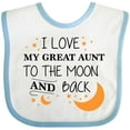 thumbnail image 3 of Inktastic I Love My Great Aunt to the Moon and Back Boys or Girls Baby Bib, 3 of 4