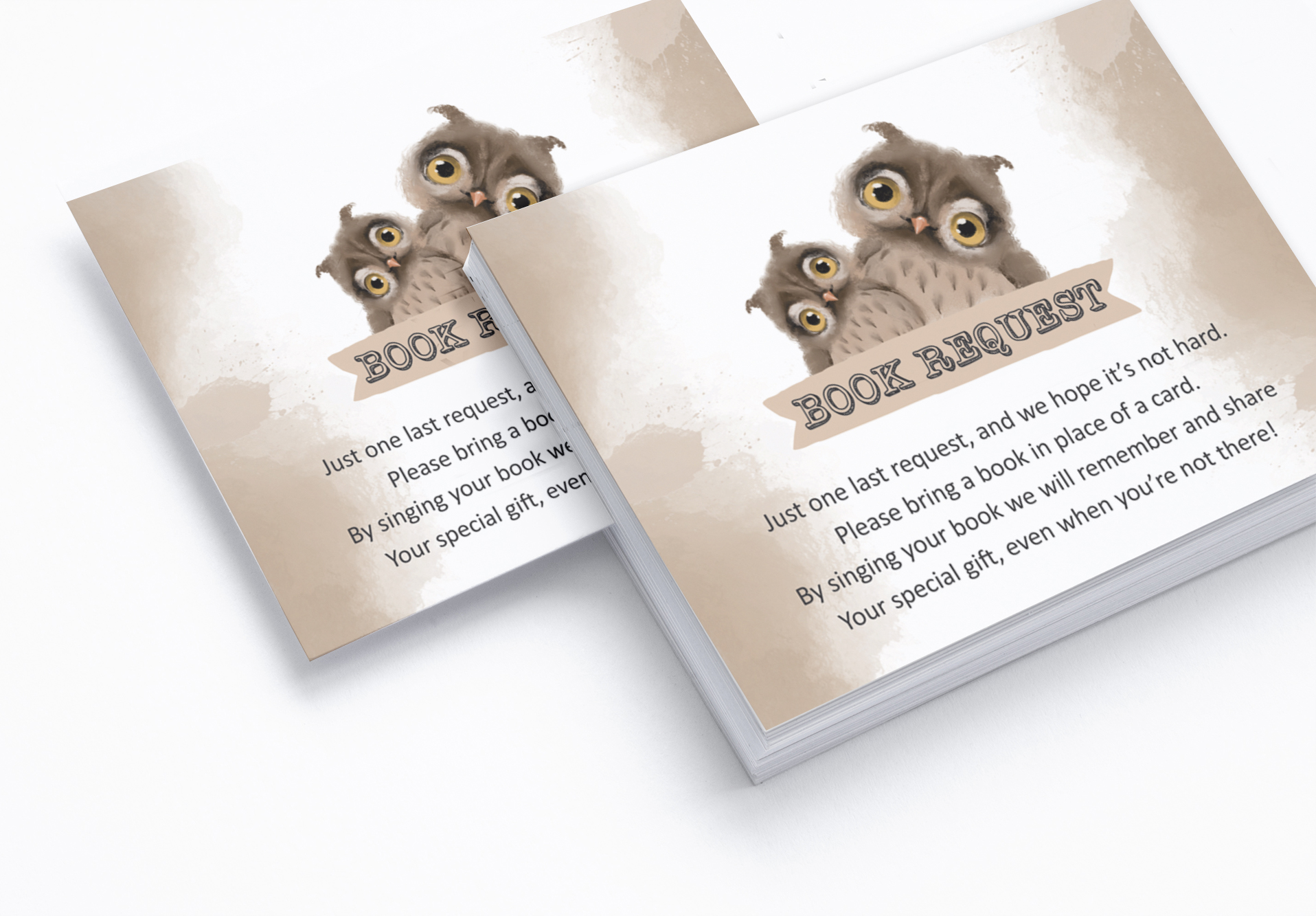 Inkdotpot 30 Books For Baby Shower Request Cards Bring A Book Instead Of A Card Owl Bird Baby Shower Invitations Inserts Games