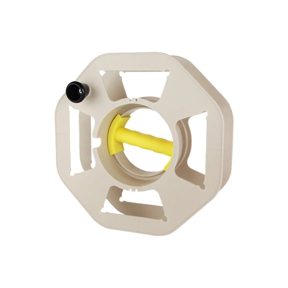 Small Simple Carry Small Cord Reel with Build In Outlet Slot & Quick Wind Handle Strong for Efficient Cable Managements