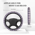 thumbnail image 5 of Kll Car Steering Wheel Cover, Universal 15 Inch, Soft Elastic And Comfortable,Car Accessories Decorations-Heart Check Plaid, 5 of 7