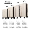 thumbnail image 6 of Travelhouse 4 Piece Hardshell Luggage Set Hardside Lightweight Suitcase with TSA Lock Spinner Wheels.(White), 6 of 8