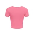 thumbnail image 4 of Women's Casual Slim Fit Short Sleeve Crew Neck Basic Crop Top T Shirts, 4 of 5