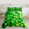 thumbnail image 2 of Homewish Gradient Plaid Grid 3 Pieces Queen Comforter Set For Boys Girls,Futuristic Cubes Ultra Soft Bedding Sets,Abstract Geometric Bedding Comforter Set,Super Cozy Room Decor,Reversible, 2 of 8